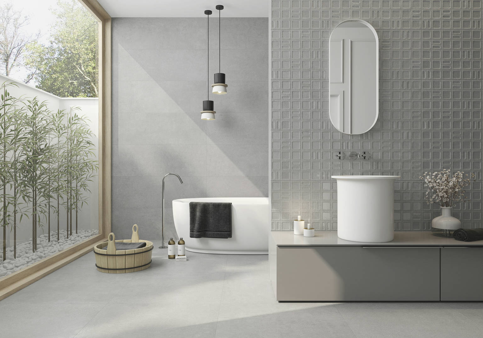 Ashland 48X48" Grey | Qualis Ceramica | Luxury Tile and Vinyl at affordable prices
