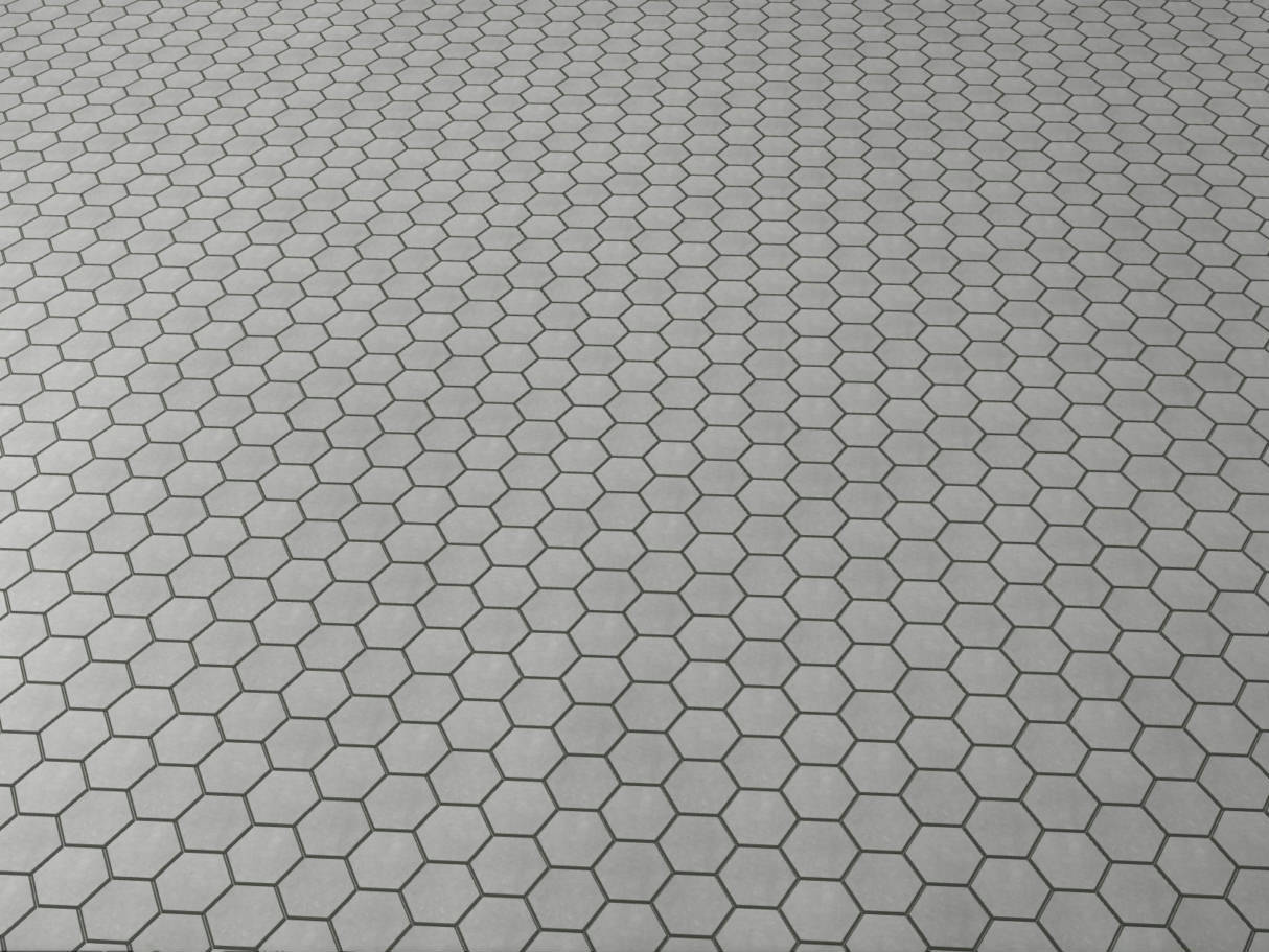 Ashland Grey Hexagon 3X3