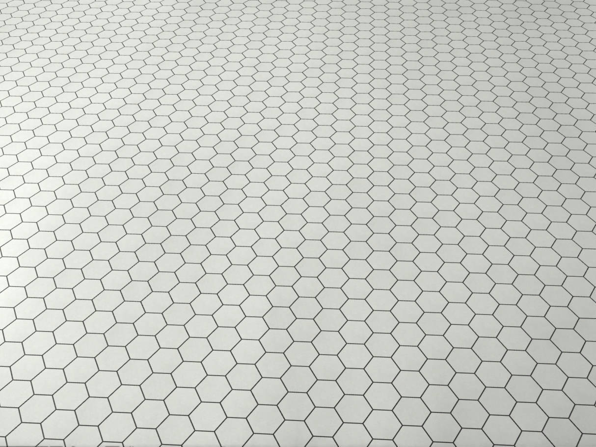 Ashland White Hexagon 3X3