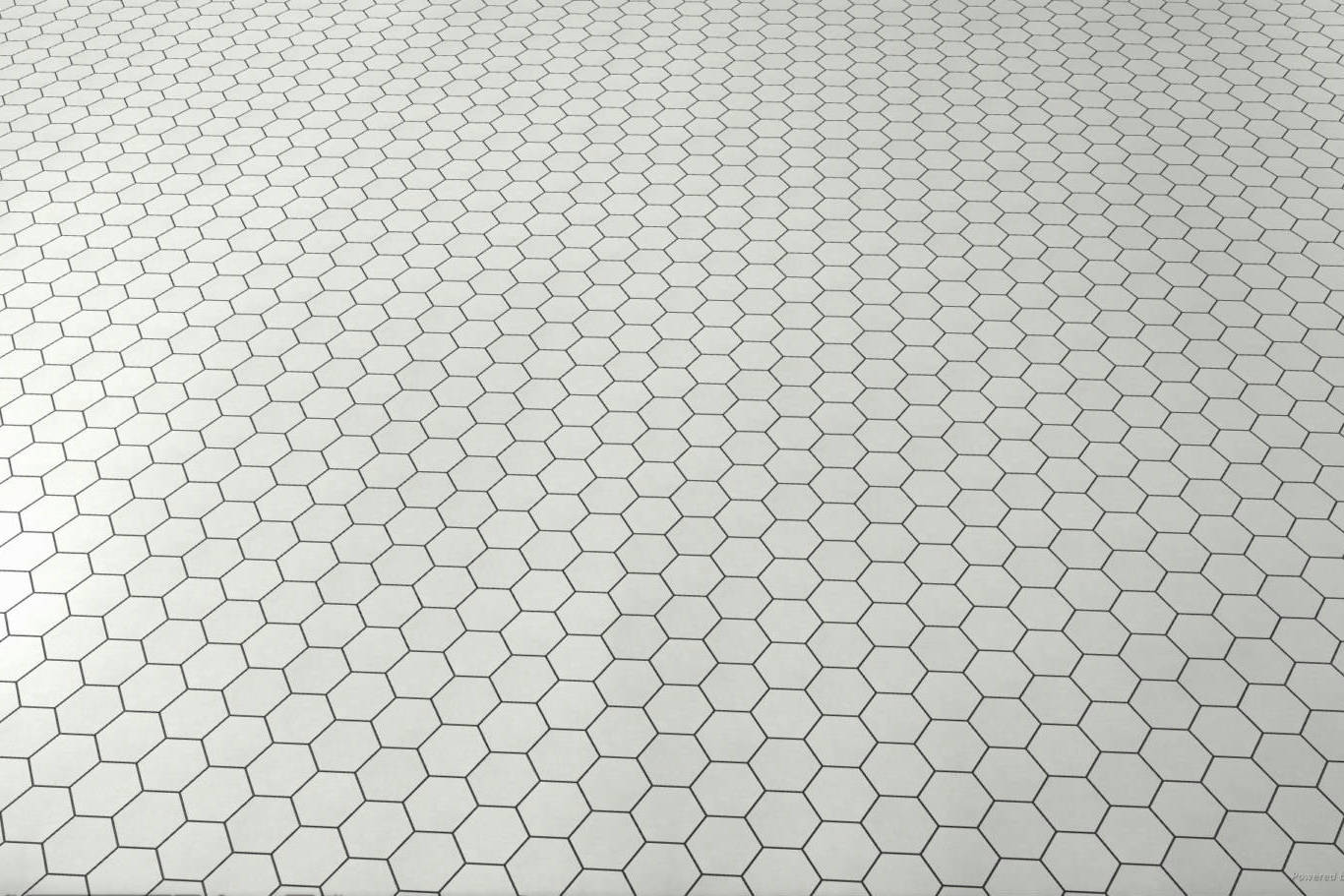 Ashland White Hexagon 3X3