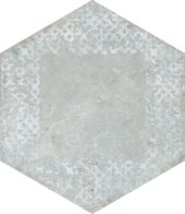 Alma 5.5X6.3 Grey Decor Hexagon | Qualis Ceramica | Luxury Tile and Vinyl at affordable prices