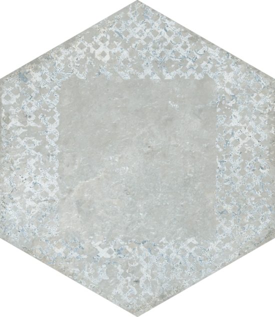 Alma 5.5X6.3 Grey Decor Hexagon | Qualis Ceramica | Luxury Tile and Vinyl at affordable prices