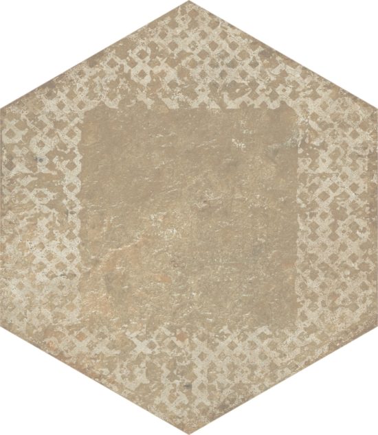 Alma 5.5X6.3 Sand Decor Hexagon | Qualis Ceramica | Luxury Tile and Vinyl at affordable prices