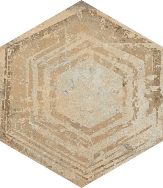 Alma 5.5X6.3 Sand Decor Hexagon | Qualis Ceramica | Luxury Tile and Vinyl at affordable prices