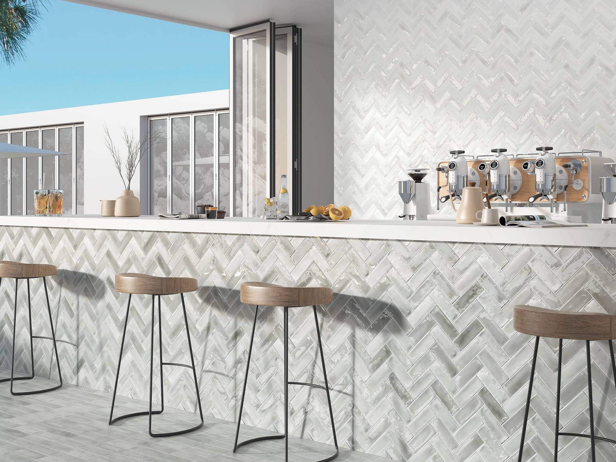 Aruba Silver and White - Matt & Gloss 2x6 | Qualis Ceramica | Luxury Tile and Vinyl at affordable prices