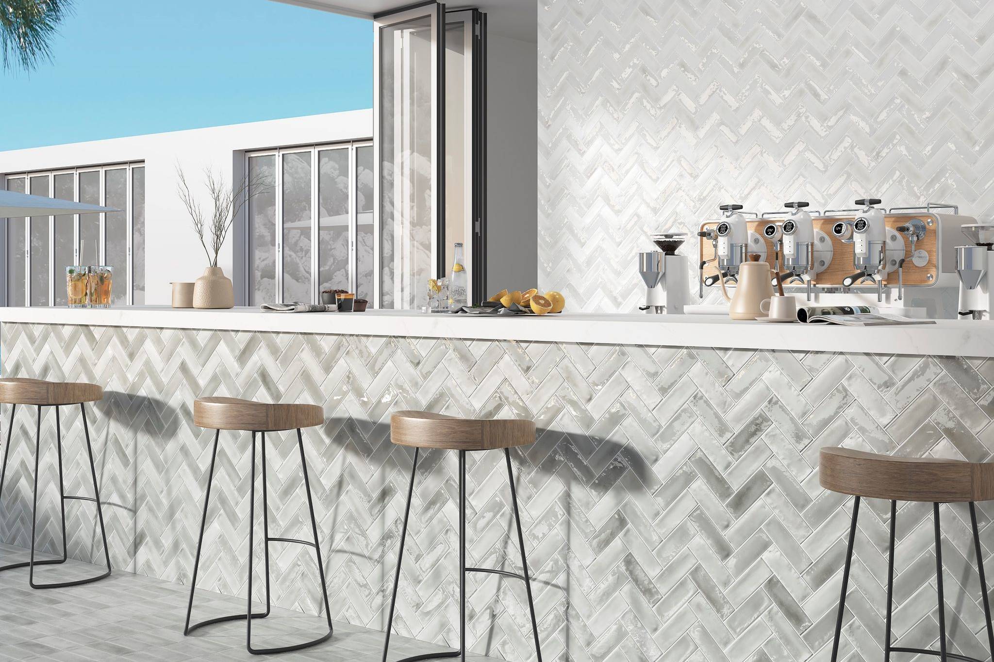 Aruba Silver and White - Matt & Gloss 2x6 | Qualis Ceramica | Luxury Tile and Vinyl at affordable prices