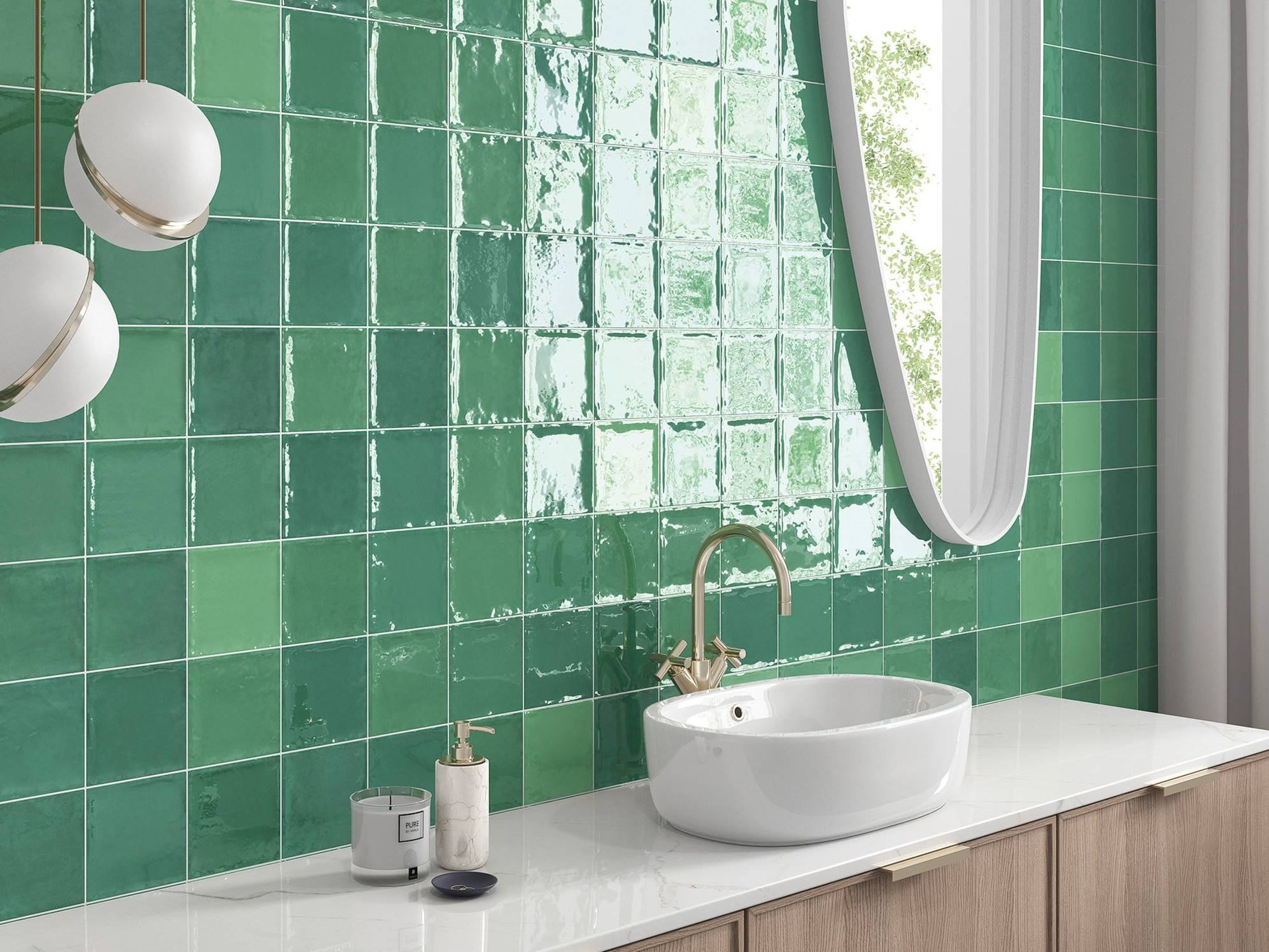 Morocco Green 5x5 | Qualis Ceramica | Luxury Tile and Vinyl at affordable prices