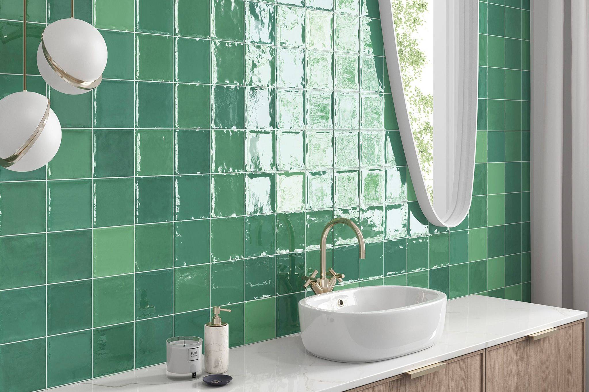 Morocco Green 5x5 | Qualis Ceramica | Luxury Tile and Vinyl at affordable prices