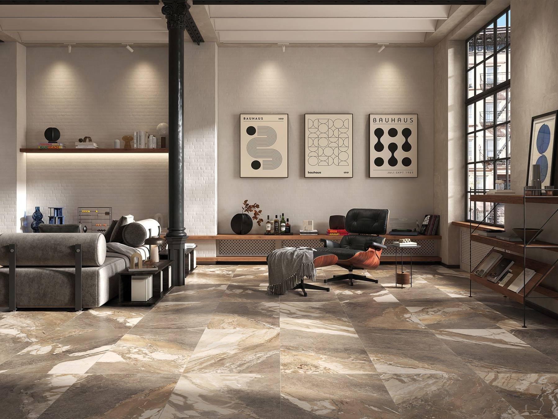 Dynasty Taupe Polished/Matte 24x48 1 | Qualis Ceramica | Luxury Tile and Vinyl at affordable prices