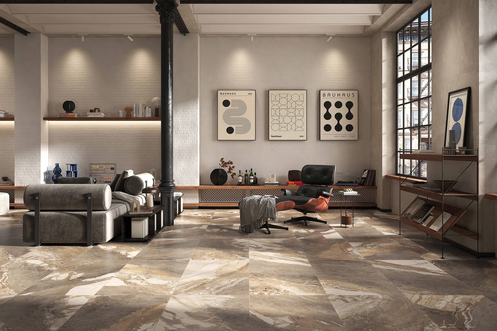 Dynasty Taupe Polished/Matte 24x48 1 | Qualis Ceramica | Luxury Tile and Vinyl at affordable prices