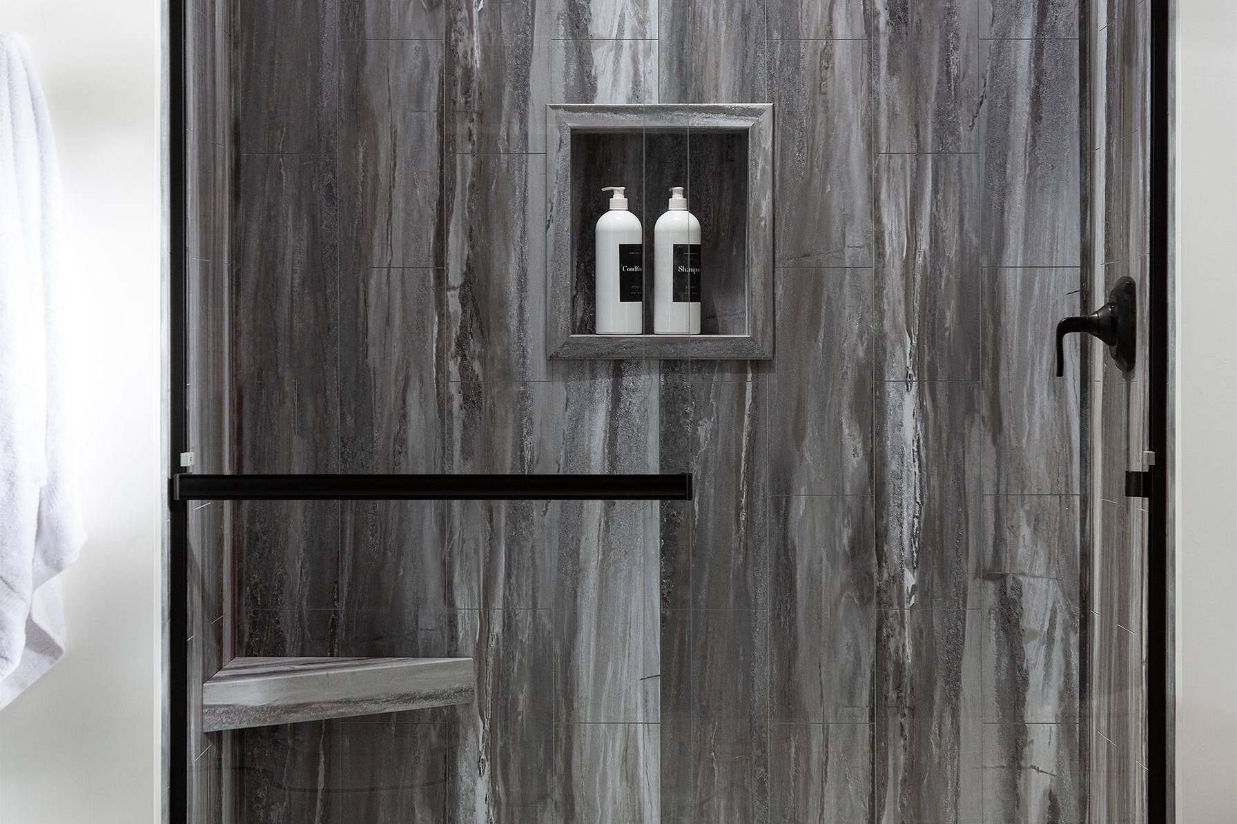 Hermitage Granite Shower Wall Kit 30x60x78 | Qualis Ceramica | Luxury Tile and Vinyl at affordable prices