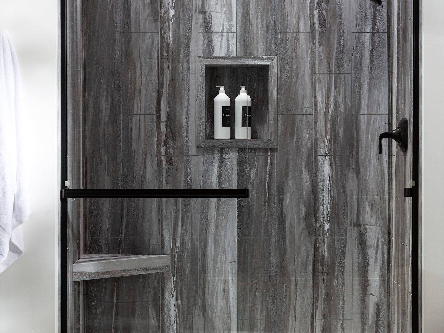 Hermitage Granite Shower Wall Kit 30x60x78 | Qualis Ceramica | Luxury Tile and Vinyl at affordable prices