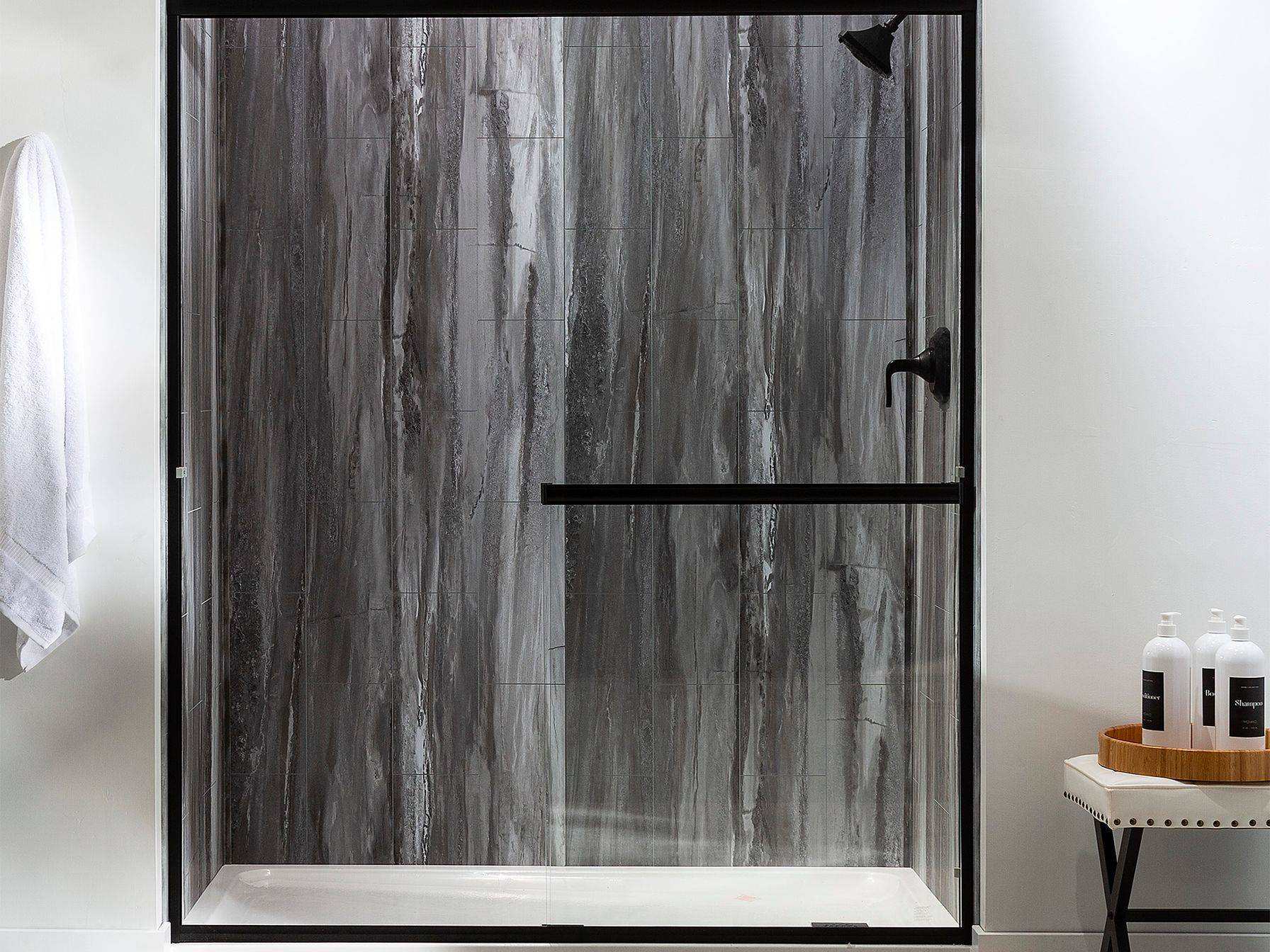 Hermitage Granite Shower Wall Kit 32x60x78 | Qualis Ceramica | Luxury Tile and Vinyl at affordable prices