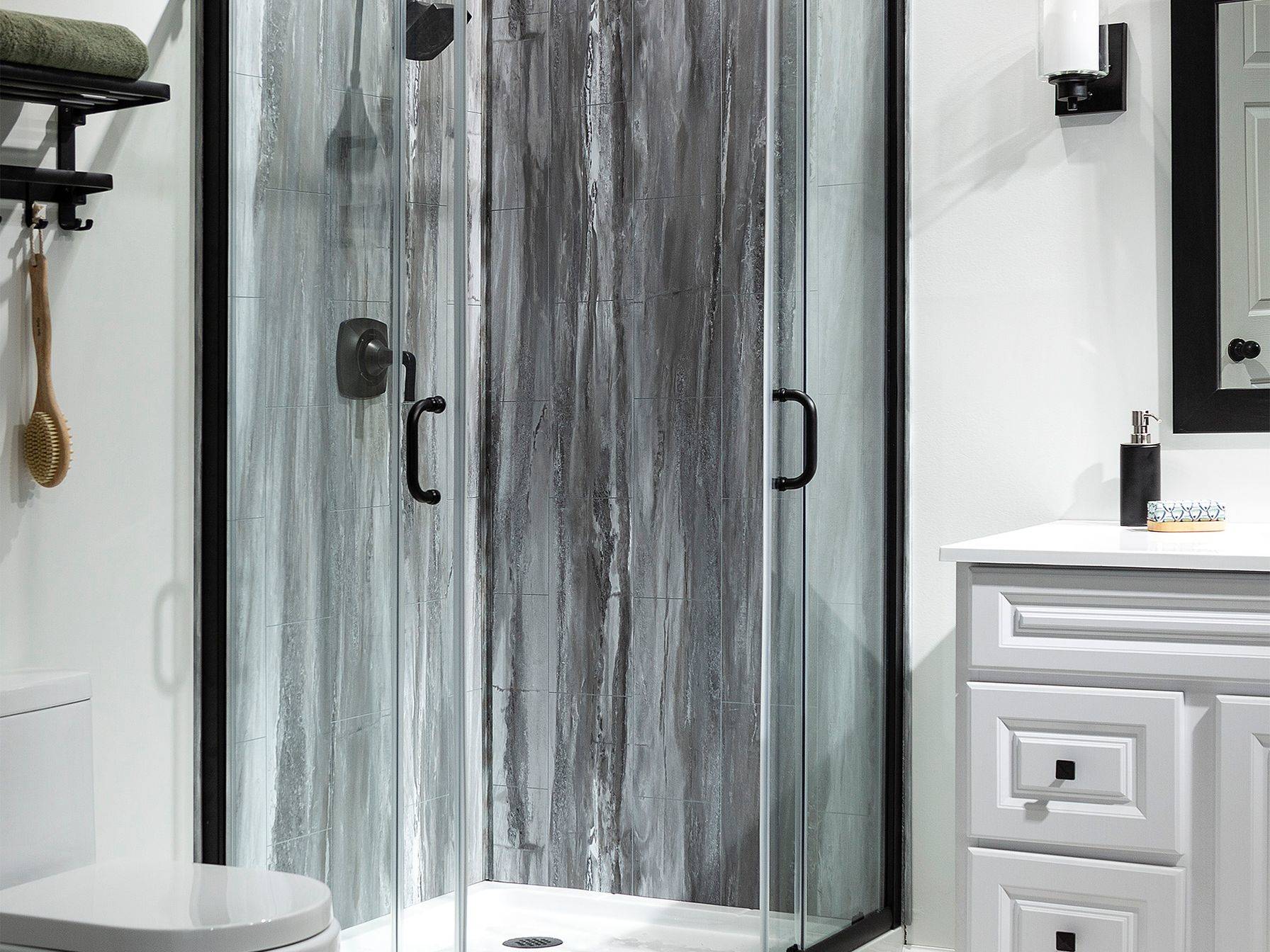 Hermitage Granite Shower Wall Kit 36x60x78 | Qualis Ceramica | Luxury Tile and Vinyl at affordable prices