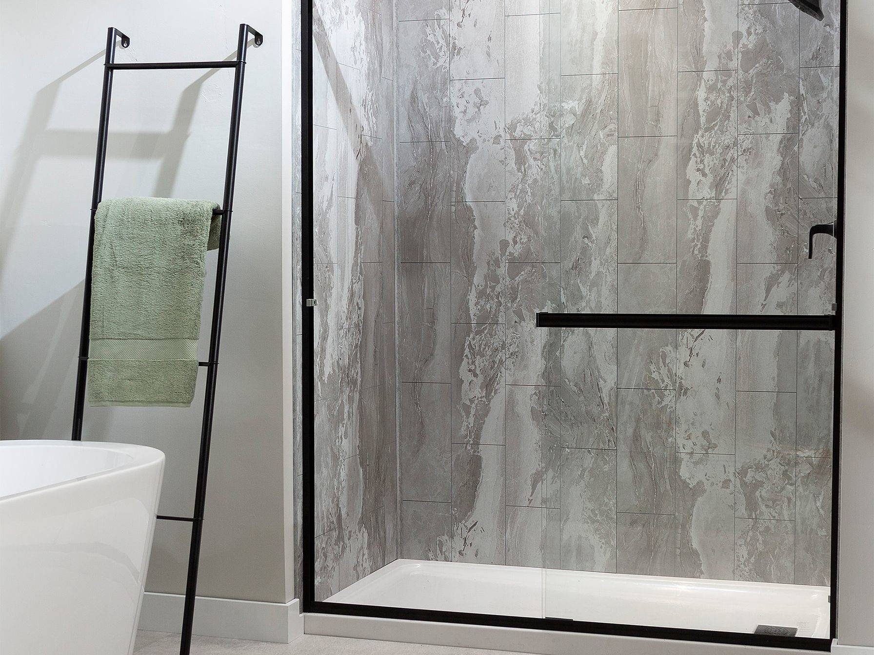 Smoky Sky Shower Wall Kit 36x36x78 | Qualis Ceramica | Luxury Tile and Vinyl at affordable prices