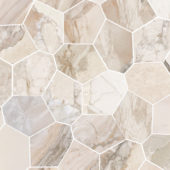 Dynasty Almond Polished/Matte 11X12 Eggs Mosaic | Qualis Ceramica | Luxury Tile and Vinyl at affordable prices