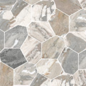 Dynasty Grey Polished/Matte 11X12 Eggs Mosaic | Qualis Ceramica | Luxury Tile and Vinyl at affordable prices