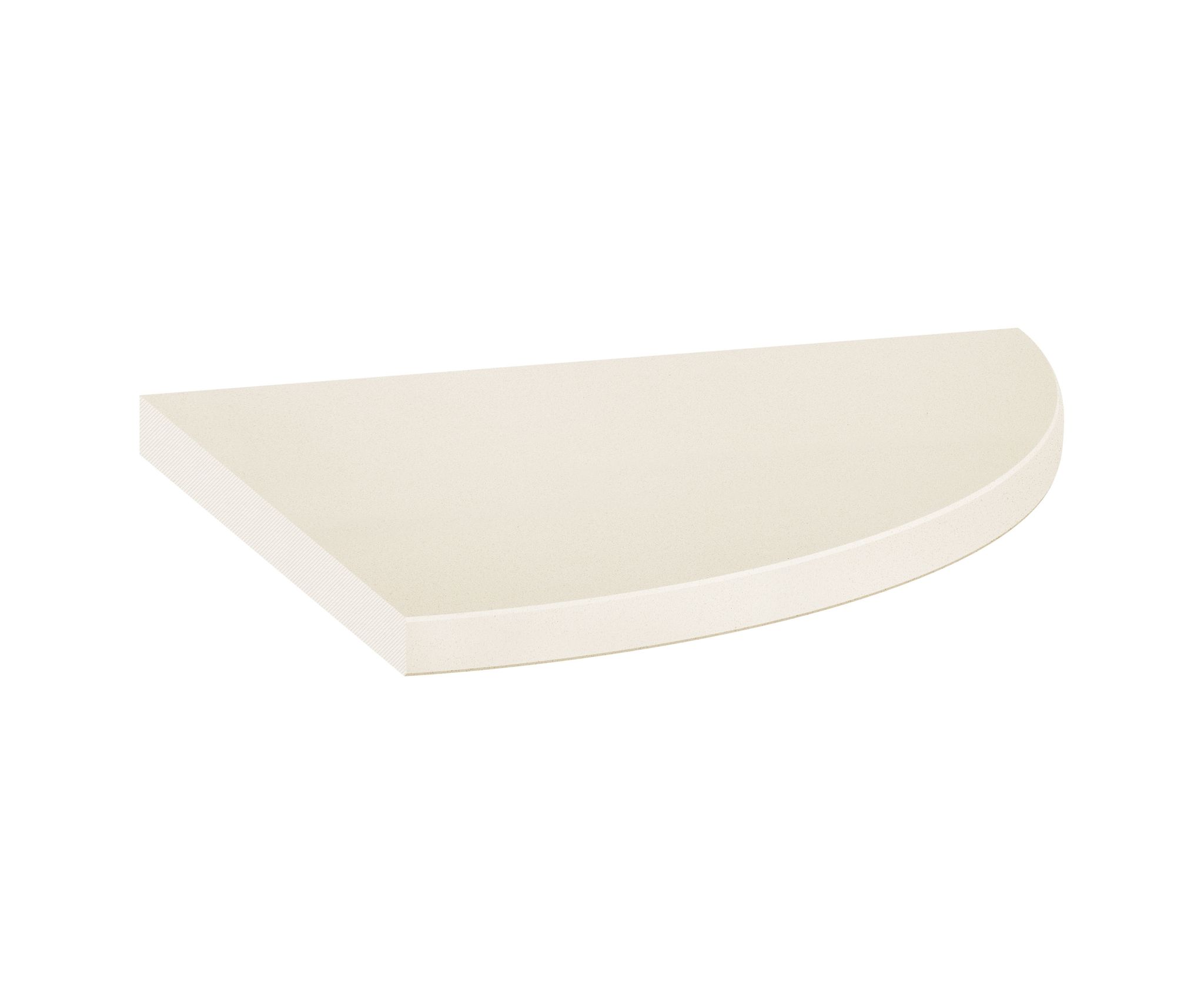 Marmiline Ivory 9x9 Corner Shelf | Qualis Ceramica | Luxury Tile and Vinyl at affordable prices