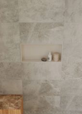 Marmiline Mist 4x36 Niche Sill | Qualis Ceramica | Luxury Tile and Vinyl at affordable prices