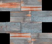 2.8"x6" Rust Industrial Linear Relief Pattern Glazed Ceramic Mosaic | Qualis Ceramica | Luxury Tile and Vinyl at affordable prices