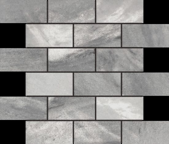 2"x4" Brick Ice Grey Mosaic | Qualis Ceramica | Luxury Tile and Vinyl at affordable prices