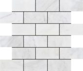 2"x4" Brick Pattern White Grey Marble | Qualis Ceramica | Luxury Tile and Vinyl at affordable prices