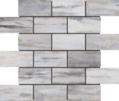 2"x4" Glazed Ceramic Grey Beige Mix Rough Surface Mosaic | Qualis Ceramica | Luxury Tile and Vinyl at affordable prices