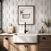 2"x6" Picket White Grey Beige Marble Mix | Qualis Ceramica | Luxury Tile and Vinyl at affordable prices