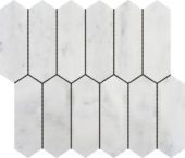 2"x6" Picket White Grey Marble | Qualis Ceramica | Luxury Tile and Vinyl at affordable prices
