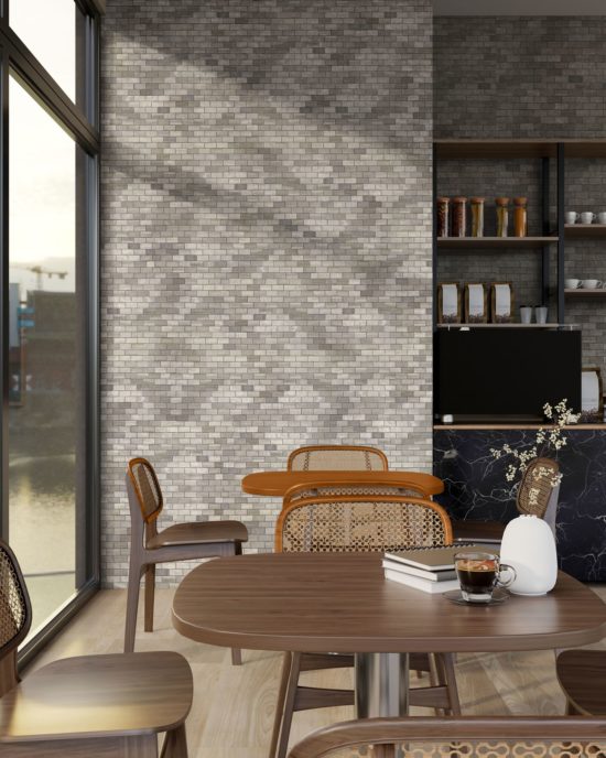 5x10cm Multi Finish Mosaic Limestone | Qualis Ceramica | Luxury Tile and Vinyl at affordable prices