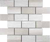 5x10cm Multi Finish Mosaic Limestone | Qualis Ceramica | Luxury Tile and Vinyl at affordable prices