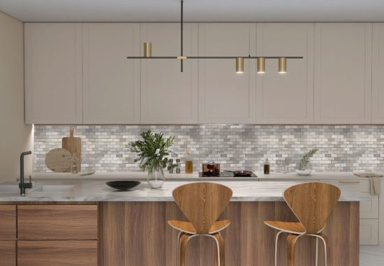 5x10cm Multi Finish Mosaic Limestone | Qualis Ceramica | Luxury Tile and Vinyl at affordable prices