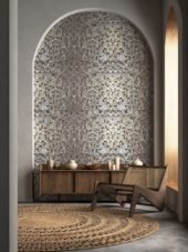 Aluminum & Marble Semi Circle 19 Brown | Qualis Ceramica | Luxury Tile and Vinyl at affordable prices