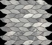 Elongated Hexagon Ice Grey "Leaves" Mosaic | Qualis Ceramica | Luxury Tile and Vinyl at affordable prices