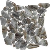 Glass Pebble Grey Beige Mix Marble Pattern Mix Mosaic | Qualis Ceramica | Luxury Tile and Vinyl at affordable prices