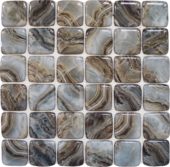 Glass Square Grey Beige Mix Marble Pattern Mix Mosaic | Qualis Ceramica | Luxury Tile and Vinyl at affordable prices