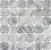 Glass Square Light Grey Marble Pattern Mix Mosaic | Qualis Ceramica | Luxury Tile and Vinyl at affordable prices