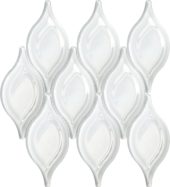 Glass "Tears" White Mosaic | Qualis Ceramica | Luxury Tile and Vinyl at affordable prices