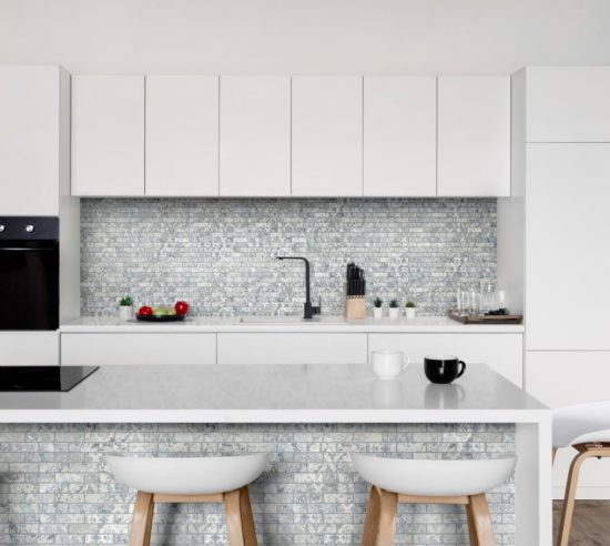 Grey Mix Pattern Deco Brick Matte Glazed Porcelain 1"x3" Mosaic | Qualis Ceramica | Luxury Tile and Vinyl at affordable prices