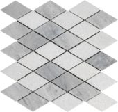 Grey White Multicolor Marble Diamond Honed 11.4"x11.3" | Qualis Ceramica | Luxury Tile and Vinyl at affordable prices