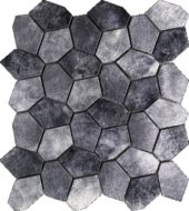 Hexagon Aluminum Mix Grey 11.4"x12.2" | Qualis Ceramica | Luxury Tile and Vinyl at affordable prices