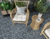 Mini Opus Matte Grey Mix Marble Stone Interlocking | Qualis Ceramica | Luxury Tile and Vinyl at affordable prices