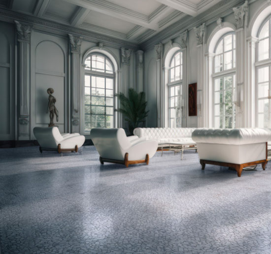 Mini Opus Matte White Grey Marble Stone Interlocking | Qualis Ceramica | Luxury Tile and Vinyl at affordable prices