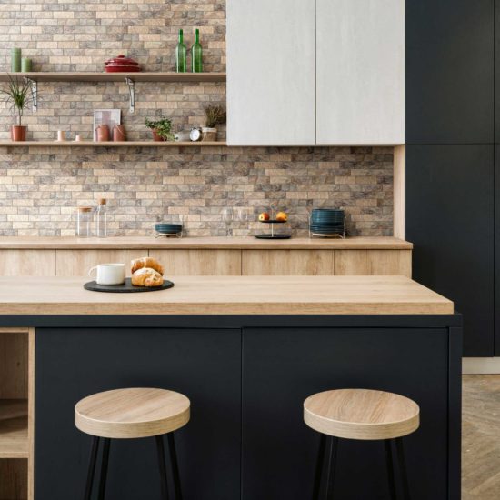Slate Stone Beige Glazed Ceramic 2"x6" Brick | Qualis Ceramica | Luxury Tile and Vinyl at affordable prices