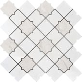 Star & Square White & Beige Mix Marble | Qualis Ceramica | Luxury Tile and Vinyl at affordable prices