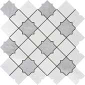 Star & Square White & Grey Mix Marble | Qualis Ceramica | Luxury Tile and Vinyl at affordable prices