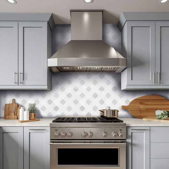 Star & Square White & Grey Mix Marble | Qualis Ceramica | Luxury Tile and Vinyl at affordable prices