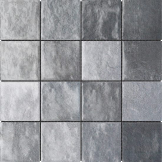 Zellige Glazed Ceramic Grey Mix 3"x3" | Qualis Ceramica | Luxury Tile and Vinyl at affordable prices